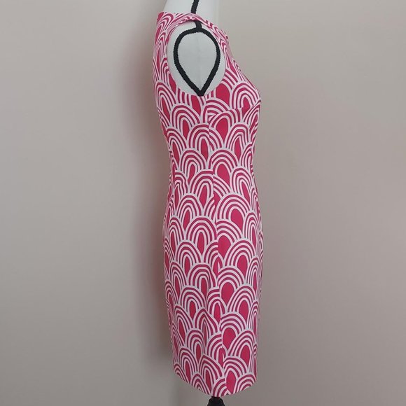 Alyx Women's Sleeveless Sheath Dress Pink and White Size 2 - Picture 3 of 6